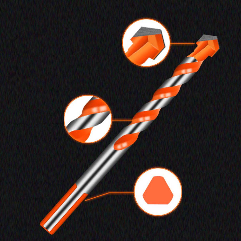 Mũi khoan hình tam giác 6 / 8 / 10 / 12mm chuyên dụng để khoan tường / đồ gỗ / gốm / kính / kim cương