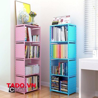 Tủ kệ sách 4 tầng 4 buồng đa năng trong phòng tiện dụng để được nhiều đồ GD684
