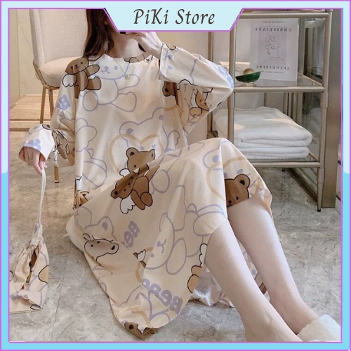 Bộ Ngủ Nữ Dài Tay Pijama , Đầm Ngủ Nữ Mặc Nhà | BigBuy360 - bigbuy360.vn
