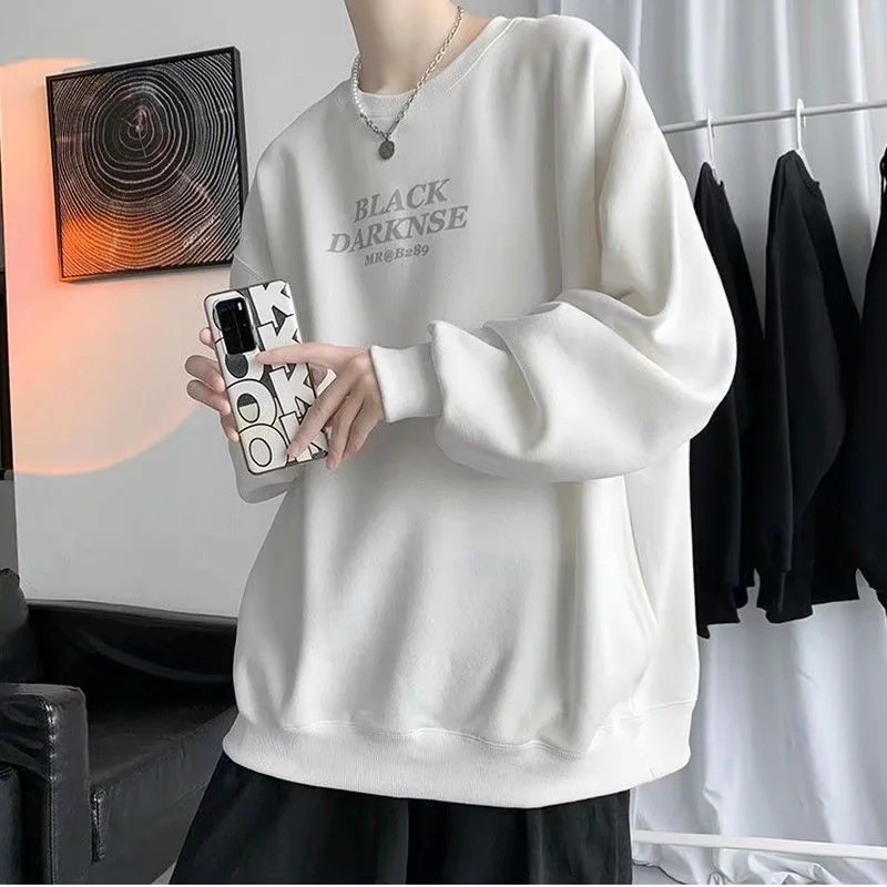 Áo sweater tay dài dáng rộng phong cách Hàn Quốc cho nam giới có size m-3xl