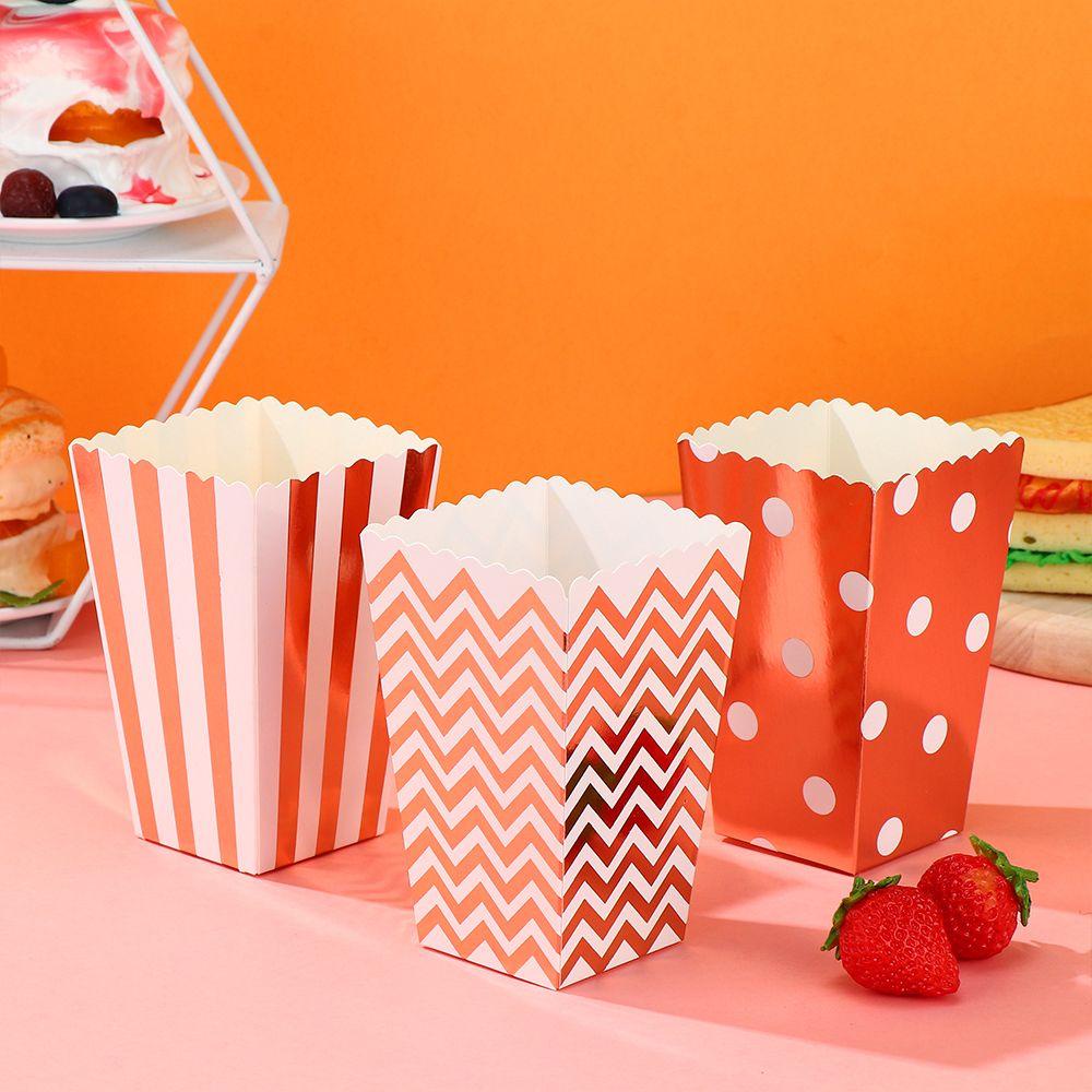 WATTLE Set 6 Hộp Đựng Bắp Rang Bơ Dùng Một Lần Màu Vàng Hồng Thiết Kế Đơn Giản Sáng Tạo