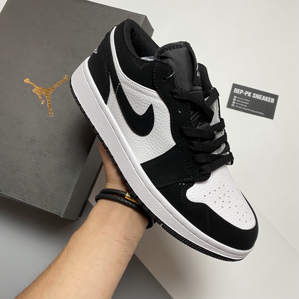 Giày thể thao Jordan 1 Low Black White  - REPK Sneaker | Phiên bản 1:1 chuẩn