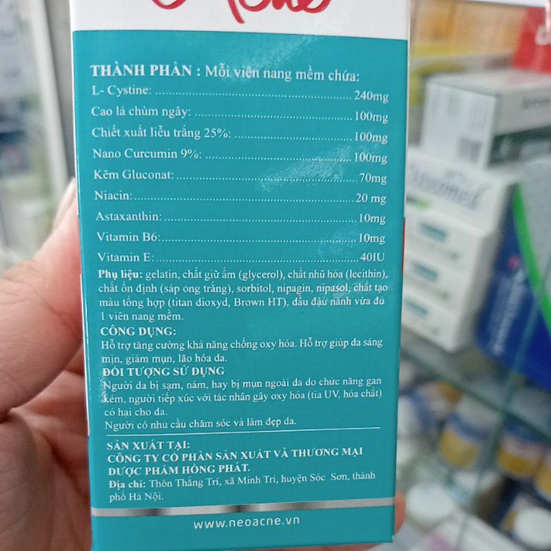 ✅ [Chính Hãng] Neo Acne Thực phẩm hỗ trợ giúp da sáng mịn giảm mụn lão hoá da