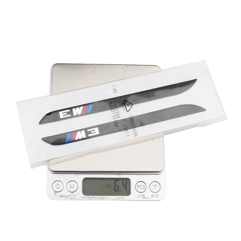 1 ❤ Miếng Dán Trang Trí Xe Hơi BMW 3 Series 4 Series 5 Series 320 525 M3 M5 Bằng Hợp Kim Nhôm