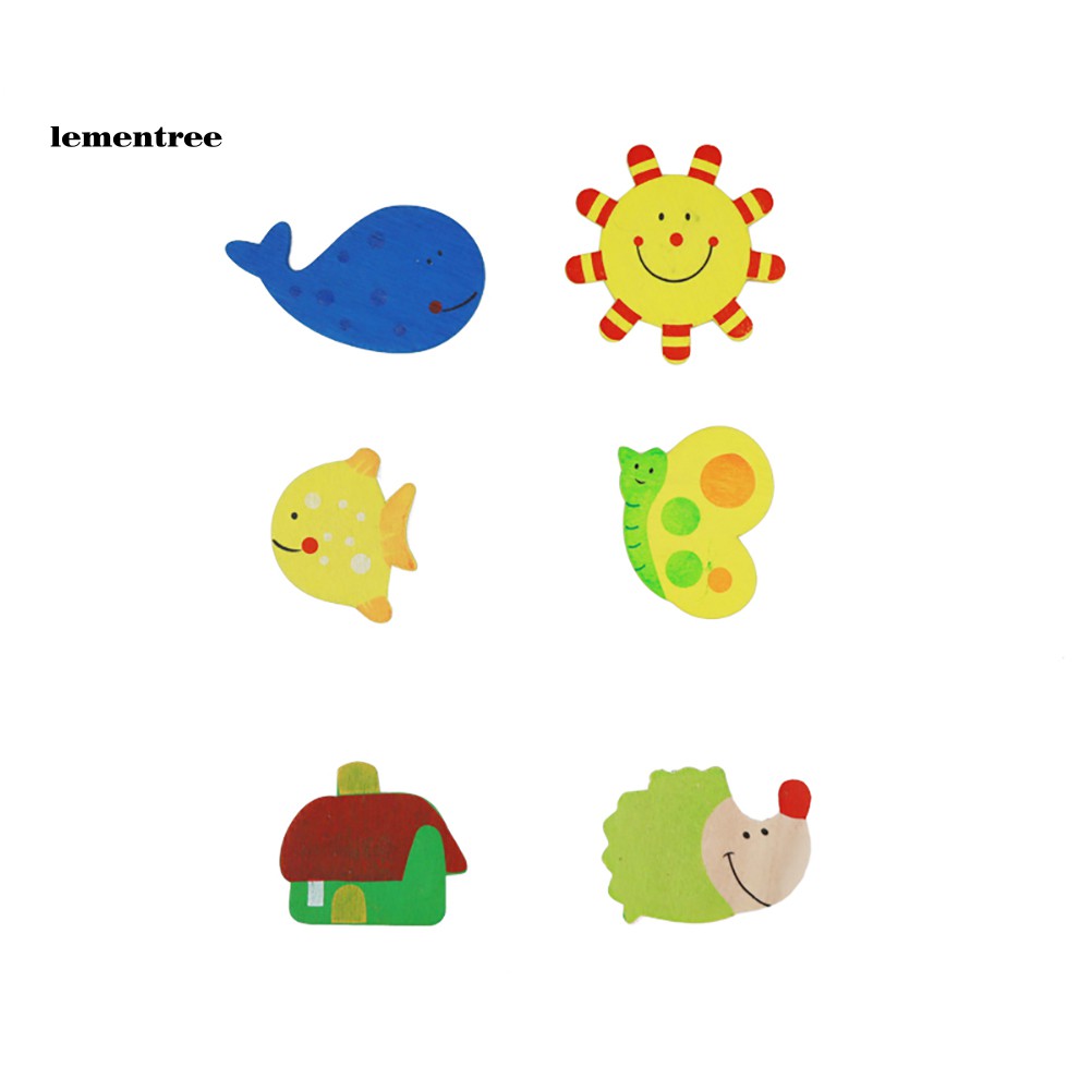 Set 12 Miếng Dán Nam Châm Trang Trí Tủ Lạnh Hình Cá Mặt Trời Dễ Thương