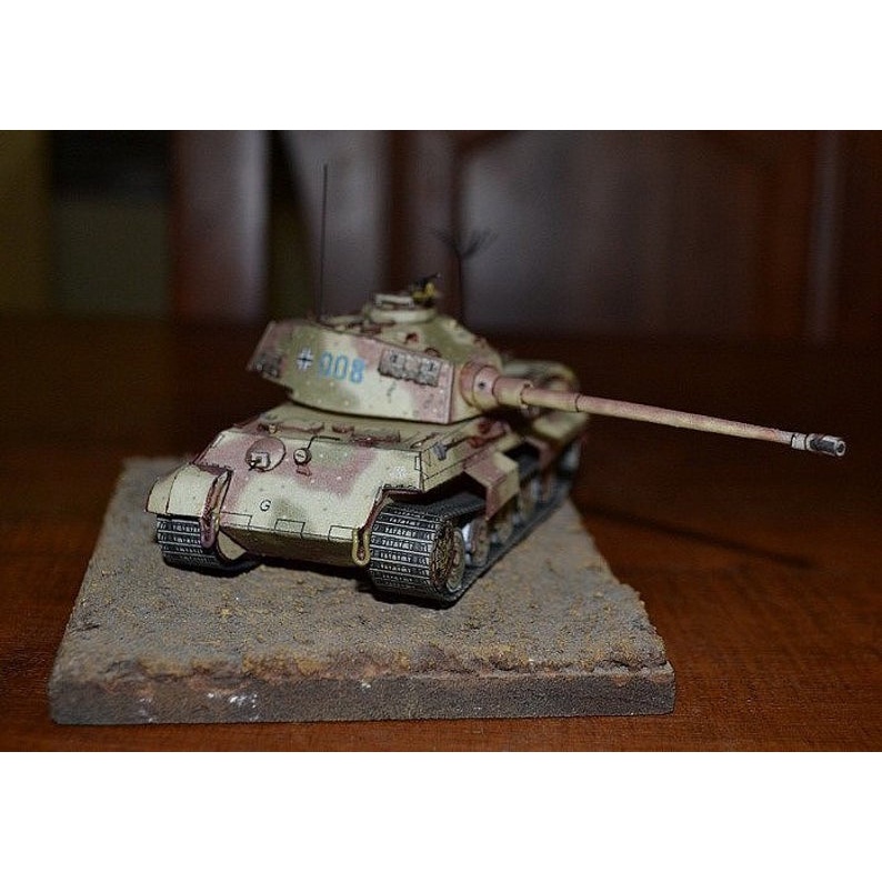 Bộ kit mô hình giấy 3D Xe tăng Tiger II German Tank
