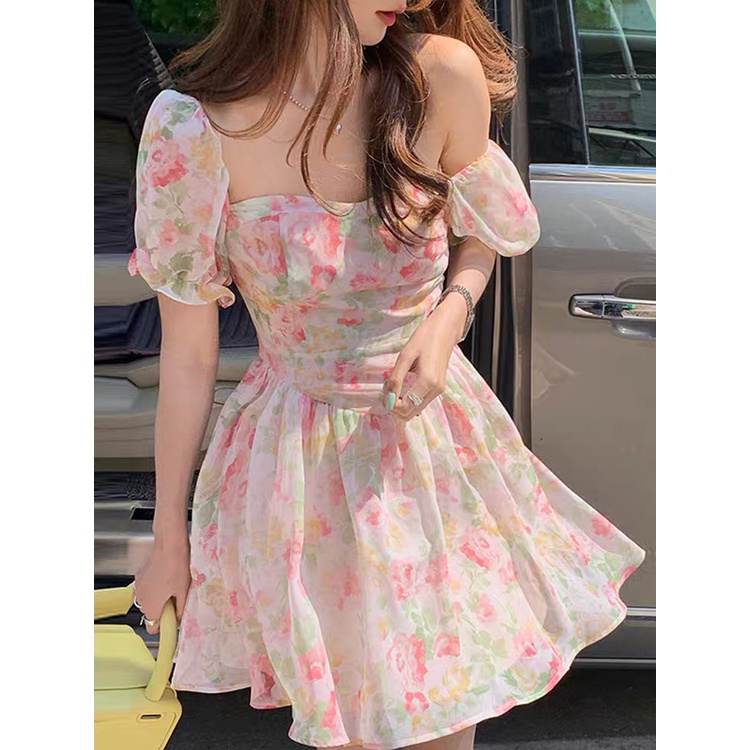 Đầm Hoa Cúp Ngực Bochun Lưng