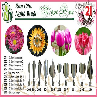 Dụng cụ làm thạch rau câu 3D Ngọc Huệ (bộ số 21 - hoa cúc, hoa tulip)