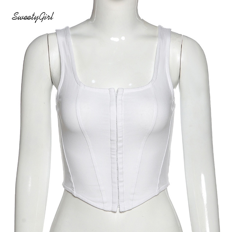 Áo kiểu không tay dáng ngắn cổ vuông thời trang quyến rũ