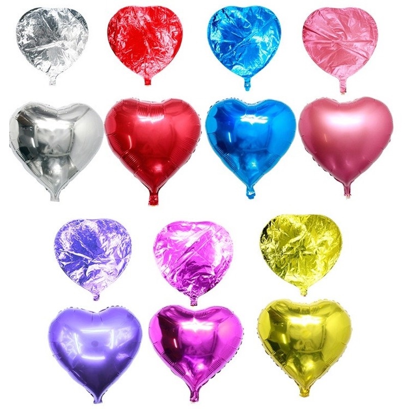 1 Bong Bóng Nhôm Hình Trái Tim Màu Vàng Hồng 18 Inch Dùng Trang Trí Tiệc Sinh Nhật Và Valentine