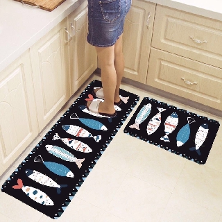 Bộ thảm chân nhà bếp hình 3d ( giao mẫu ngẫu nhiên )