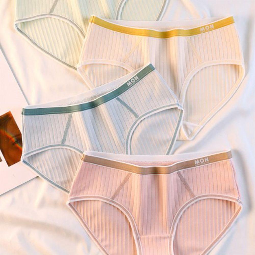 Quần Lót Không Đường May Lưng Vừa Màu Sắc Ngọt Ngào Thoải Mái Cho Nữ