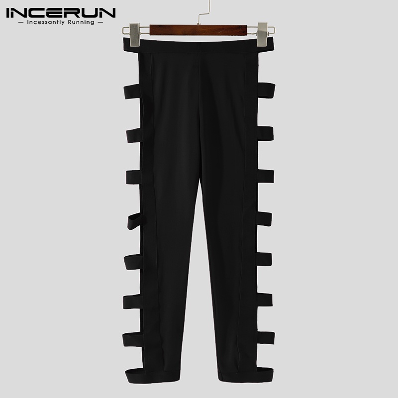 Quần thể thao Incerun lưng thun thoải mái viền cắt hở gợi cảm ngày thường cho nam