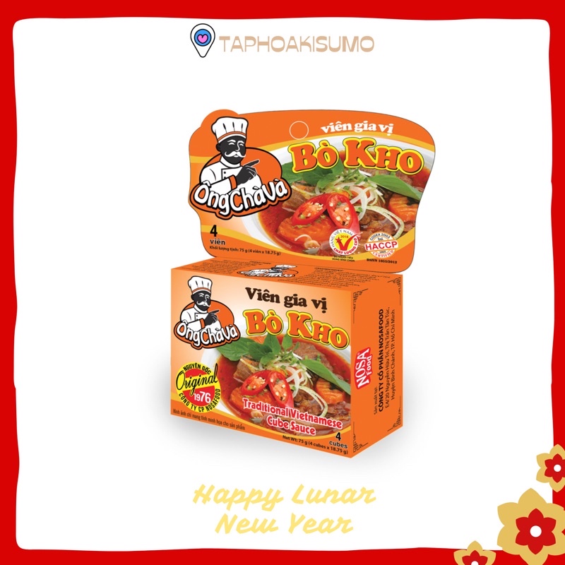 Viên gia vị bò kho Ông Chà Và 75 gram