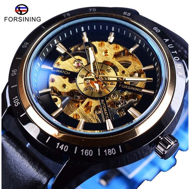 Đồng hồ nam Forsining A1 cơ lộ máy dây da kiểu dáng thể thao | BigBuy360 - bigbuy360.vn