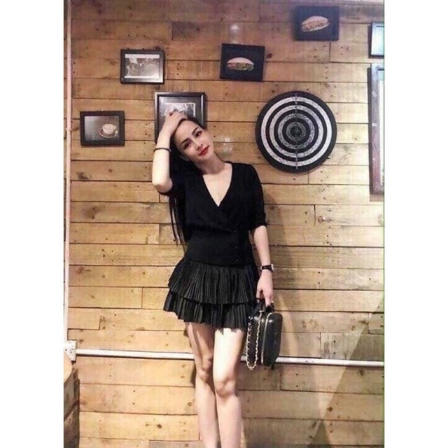 Chân váy dập li qc