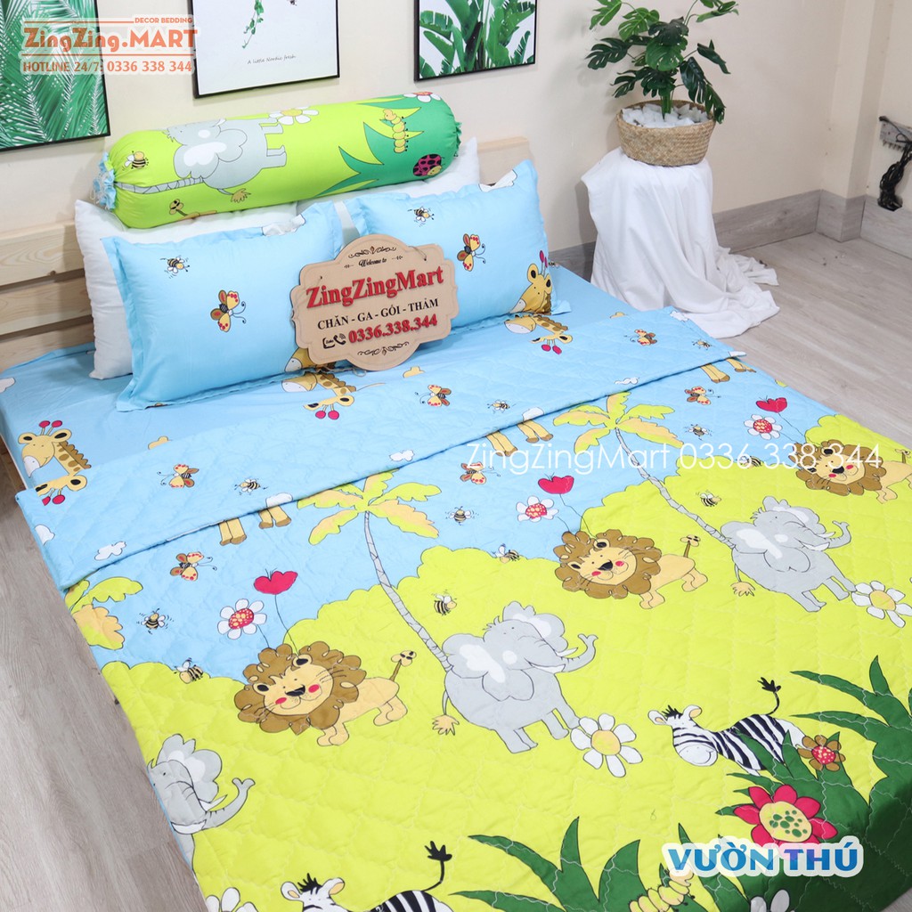 [Được chọn mẫu Set 5 món ga chun chăn hè Mẫu Báo Pink (đủ size, nhiều mẫu) | BigBuy360 - bigbuy360.vn