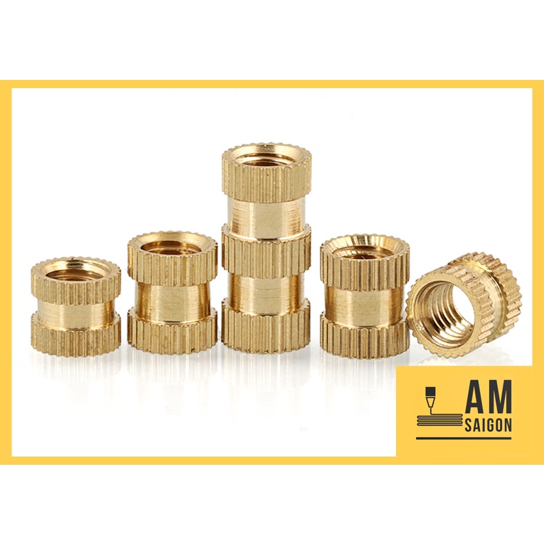 Ốc cấy ren , insert đồng M2 M2.5 M3 M4 M5 M6 đủ size.