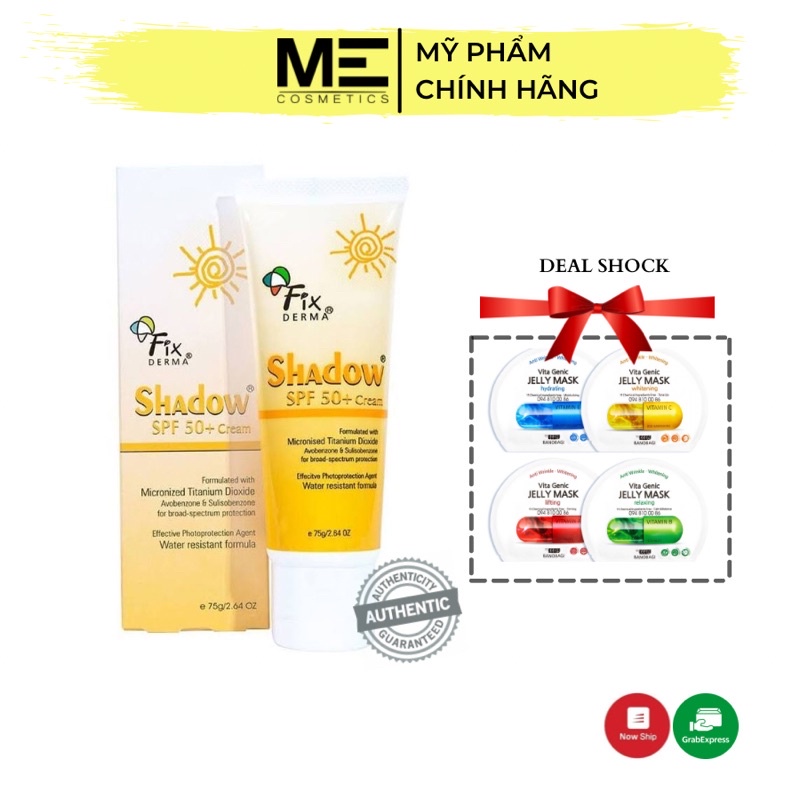 (nhập khẩu) Kem chống nắng Fixderma Shadow Spf 50+ Cream 75g