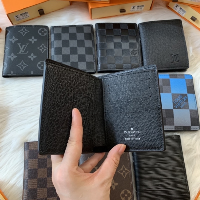 Ví nam bóp nam lv đuwnsg  kèm hộp hàng da đẹp dập logo đầy đut kèm ảnh thật và video