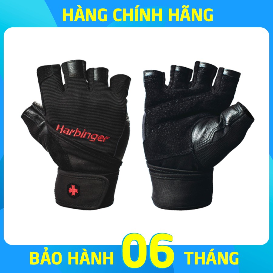 Găng Tay Tập Gym Harbinger Men's Pro Wristwrap Có Quấn Cổ Tay