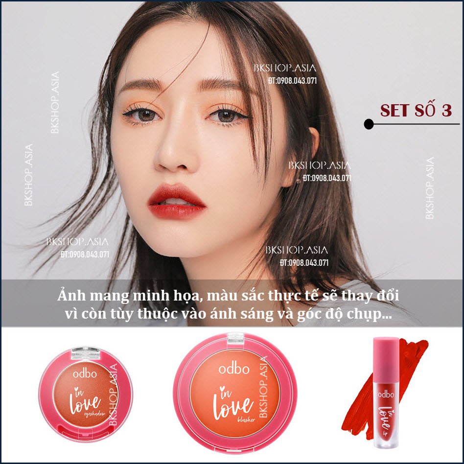 [Thái Lan - Set 3 Món] Phấn Mắt-Má-Môi Tiện Lợi Odbo In Love OD1038