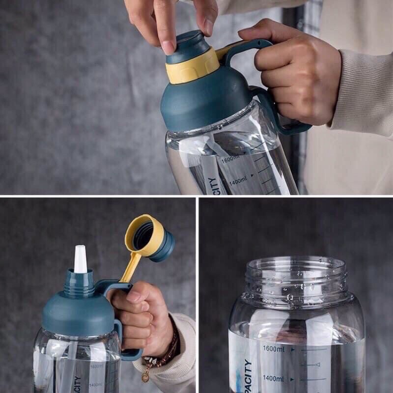 Bình Đựng Nước, Bình Nước 1800ml Phong Cách Thể Thao Có Ống Hút - King | BigBuy360 - bigbuy360.vn
