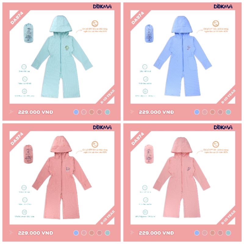 Áo chống nắng dáng dài Dokma  DA974 - DA1495