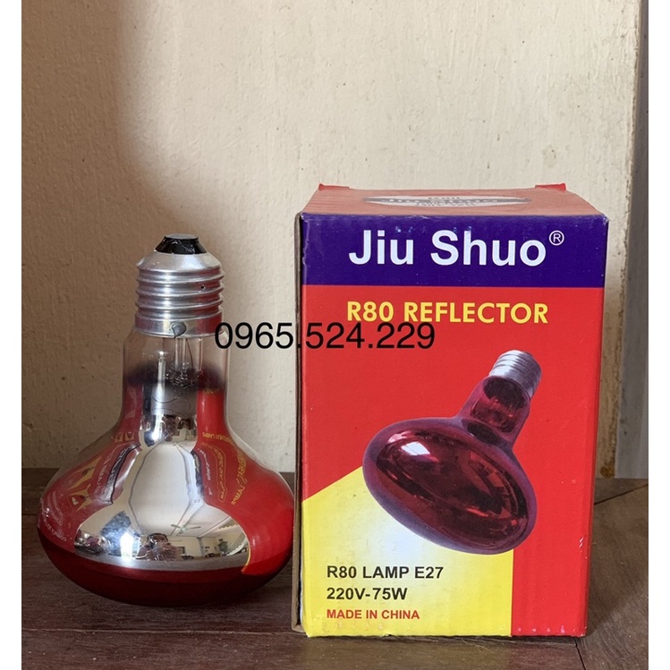 Bóng úm gà dành sưởi ấm gia súc, gia cầm, Bóng đèn sưởi hồng ngoại 45W, 75W, 100W, 150W, 175W, 200W, 250W