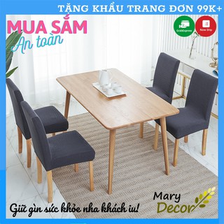 Bọc ghế ăn mềm mịn chuẩn form dùng được cho hầu hết ghế đơn bàn ăn