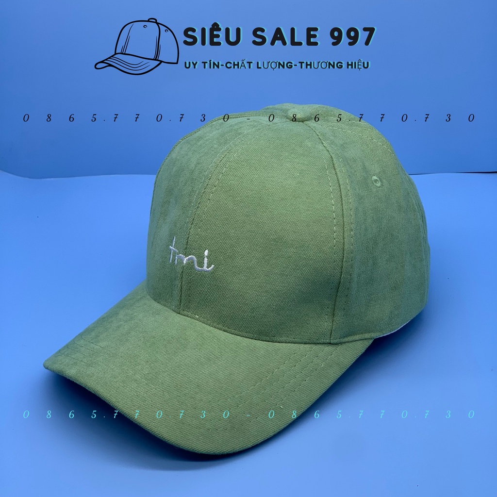 NÓN LƯỠI TRAI TMI NÓN KẾT NHUNG THÊU CHỮ NHIỀU MÀU THỜI TRANG NAM NỮ CÁ TÍNH