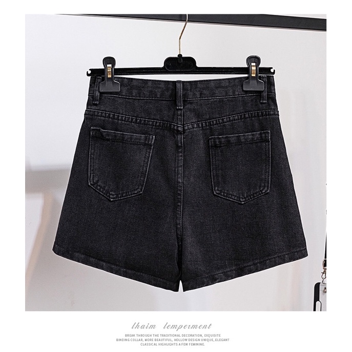 quần short váy jean màu đen big size 65-85kg