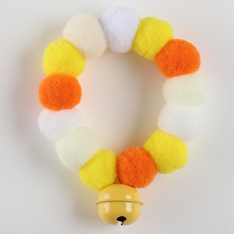 Vòng cổ trang trí banh lông xinh xắn dành cho thú cưng