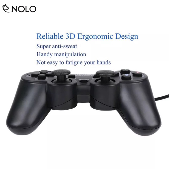 Tay Game Gamepad Đơn Có Rung Model EW2008 Hỗ Trợ Windows 10 Kết Nối Qua Cổng USB