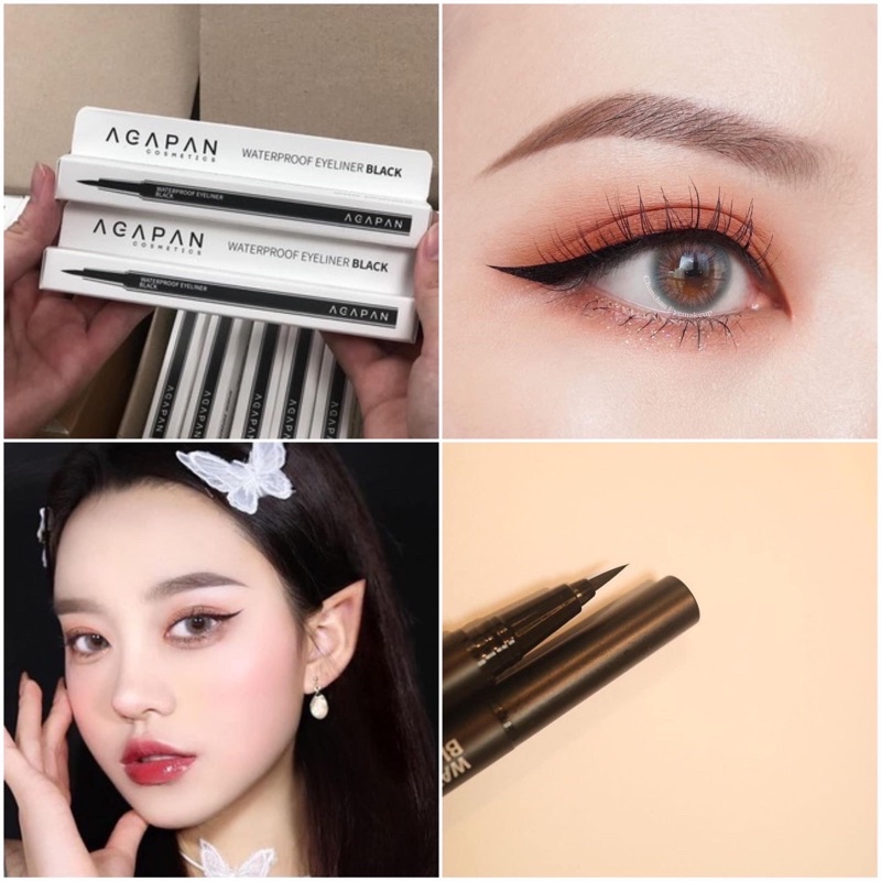 Kẻ dạ không lem không trôi Agapan Waterproof Eyeliner Black