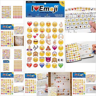 Miếng Dán Trang Trí Hình Mặt Cười Dễ Thương Cho iPhone Android Laptop