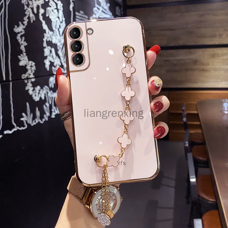 Ốp Điện Thoại Silicon Mềm Chống Sốc Kèm Dây Đeo Cho samsung s22 plus s21 plus samsung s21 fe samsung s20 fe 5g