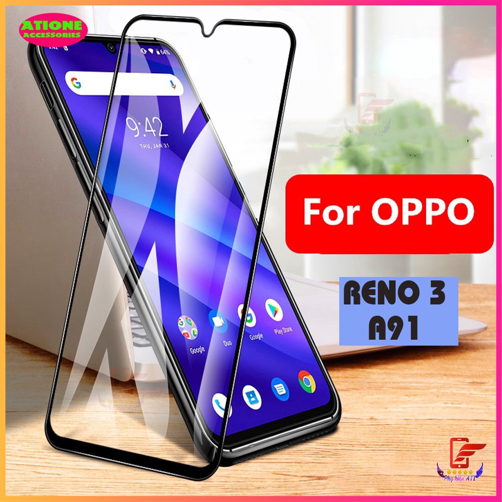 Oppo Reno 3_Kính cường lực 9D Full keo full màn hình siêu bảo vệ