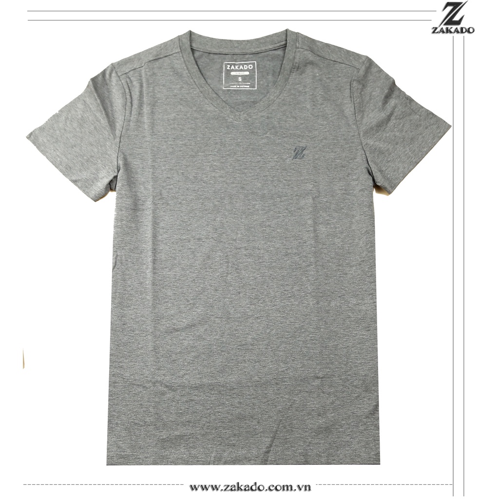 Áo thun nam cao cấp ZAKADO cổ tim tay ngắn, mềm mát, thấm hút mồ hôi cực tốt, áo phông thiết kế trẻ trung, năng động | BigBuy360 - bigbuy360.vn