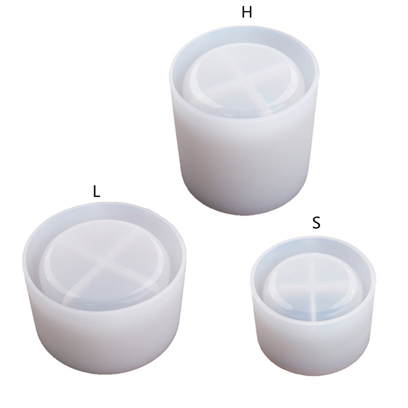 Khuôn silicon đúc cốc hộp đựng trang sức chậu hoa epoxy resin DIY trang trí nhà