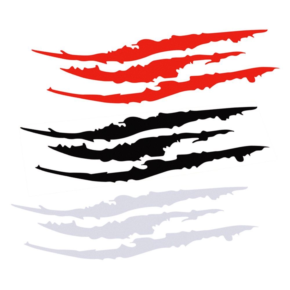 Miếng dán trang trí đèn pha xe hơi hình sọc xước màu sắc phản quang độc đáo 40x12cm