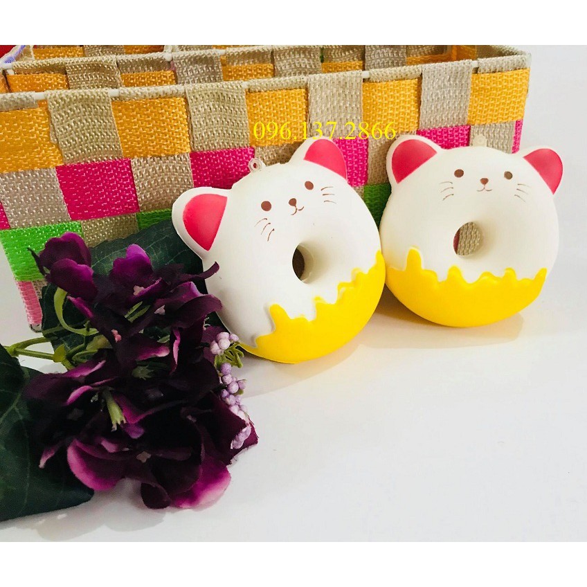 Squishy bánh Donut mèo vàng |shopee. Vn\Shopgiayred