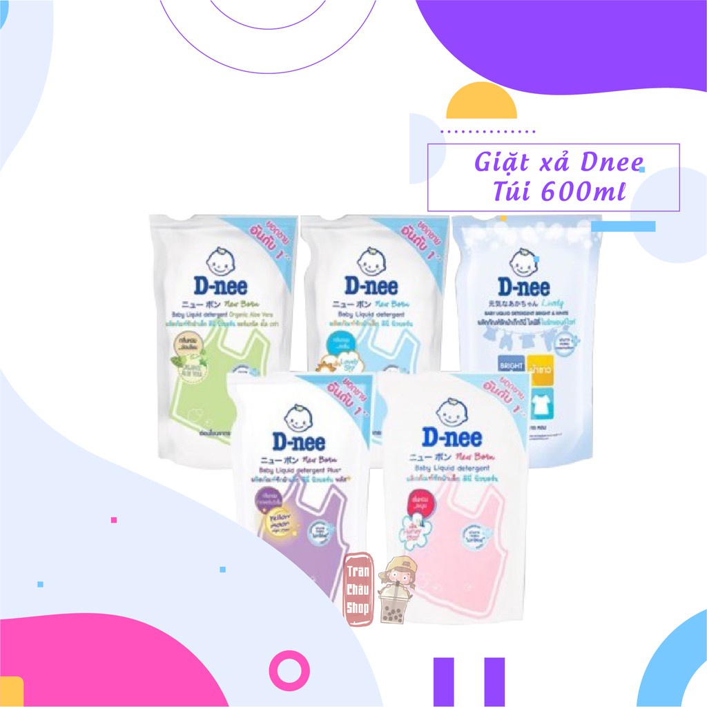(Túi to 1,4L) Nước giặt xả quần áo Dnee 2in1 nội địa Thái Lan - Hương Thơm Bền Lâu - An Toàn Cho Trẻ Sơ Sinh
