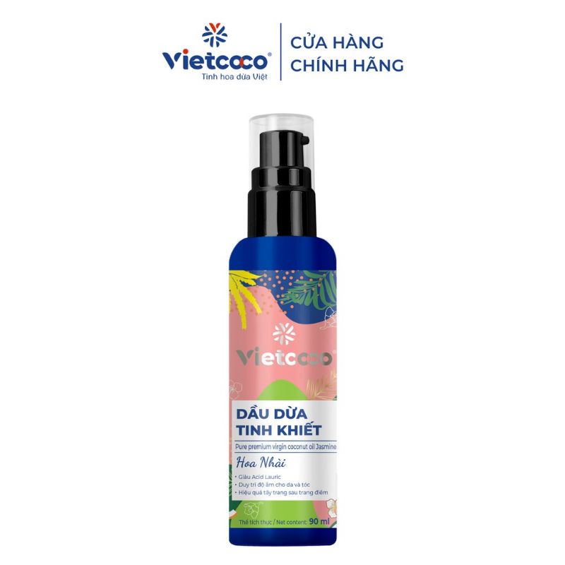 90ml - Dầu dừa tinh khiết mỹ phẩm Vietcoco hoa nhài dạng xịt