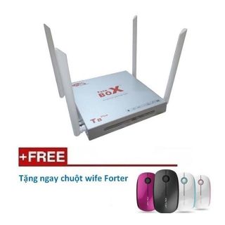 Đầu Box biến tivi thường thành SMART TV T8 PLUS 4 râu