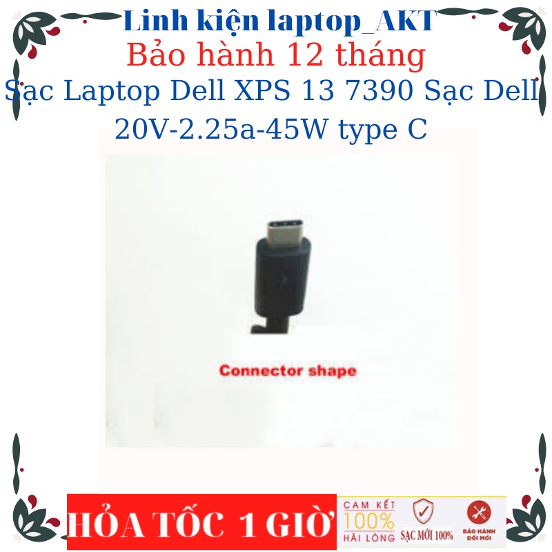 Sạc Laptop Dell XPS 13 7390 Sạc Dell 20V-2.25a-45W type C
