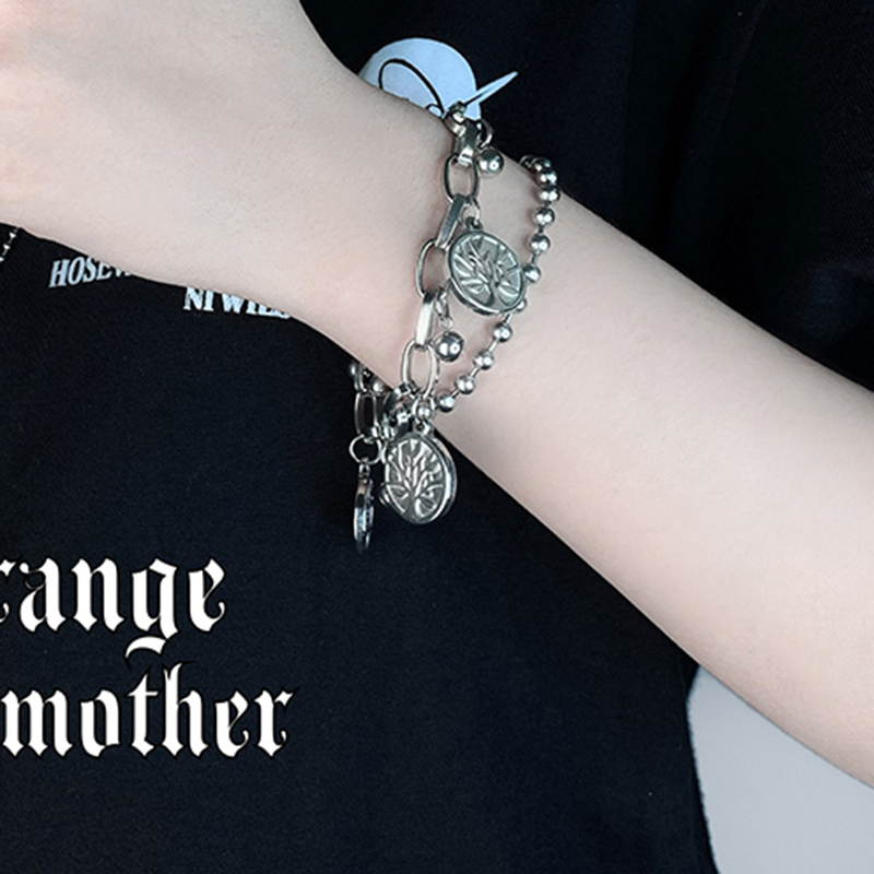 Vòng Tay Mặt Hình Cây Sự Sống Phong Cách Hip-Hop