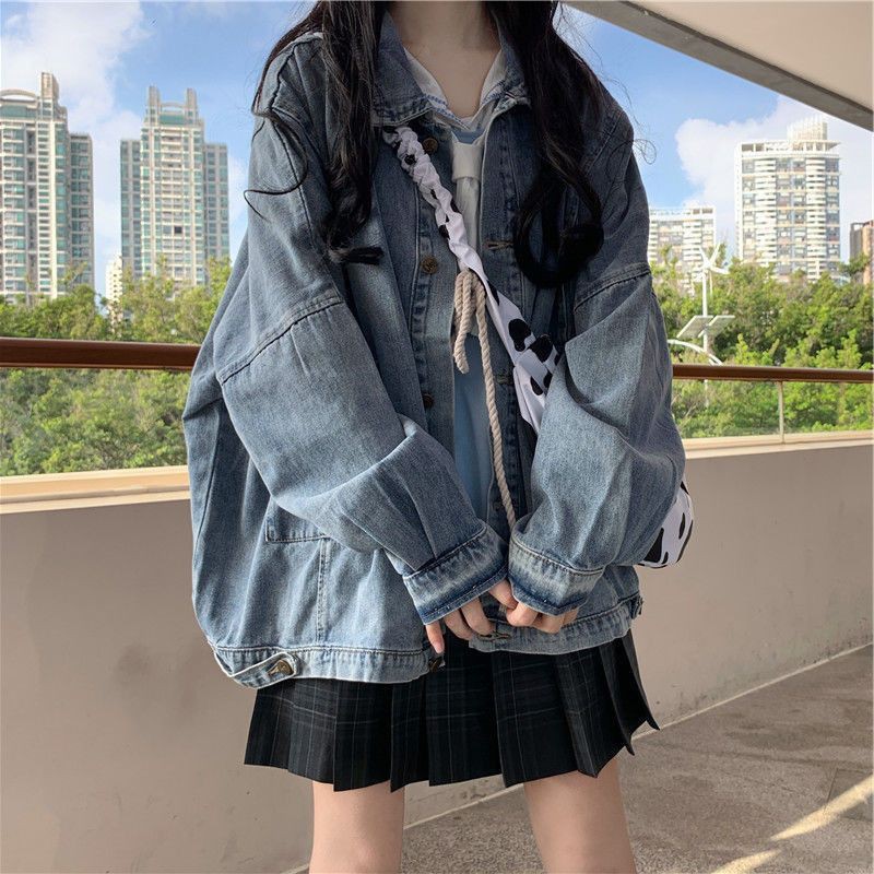 (Order) ÁO KHOÁC JEAN ULZZANG FORM RỘNG CỰC XINH HÀNG QUẢNG CHÂU - Quảng Châu