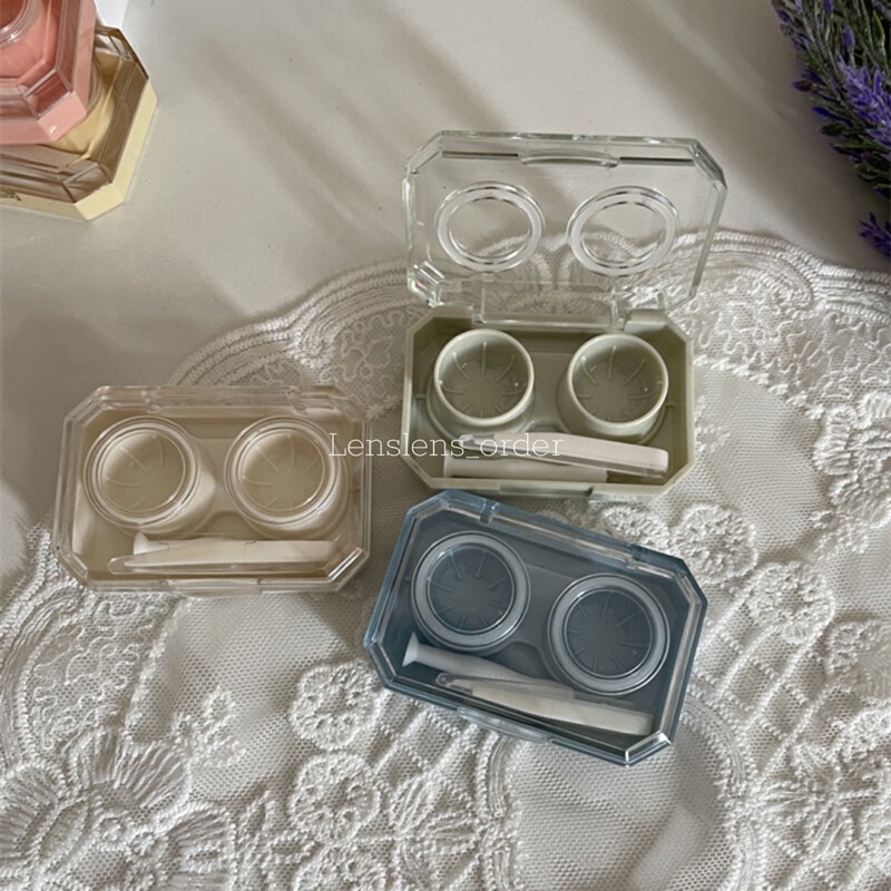 Khay Dụng Cụ Hộp Đựng Kính Áp Tròng Basic 5 Màu Không Xoáy Nắp Chống Rò Rỉ