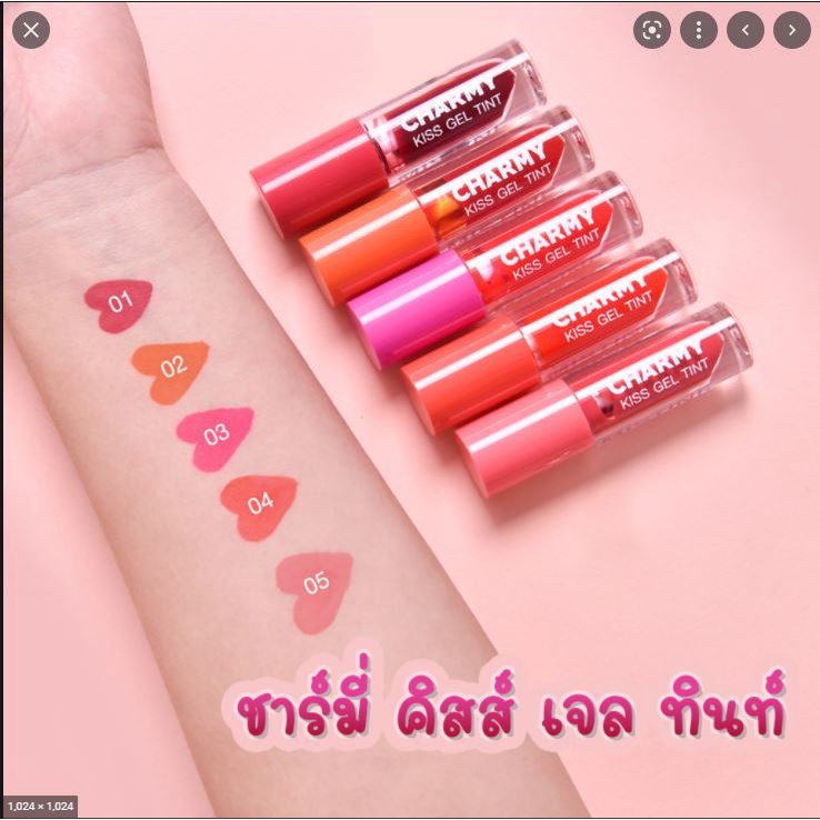 Son Tint siêu lì Thái lan sẵn 10 màu Mistine Charmy Kiss Gel Tint 2.8 g